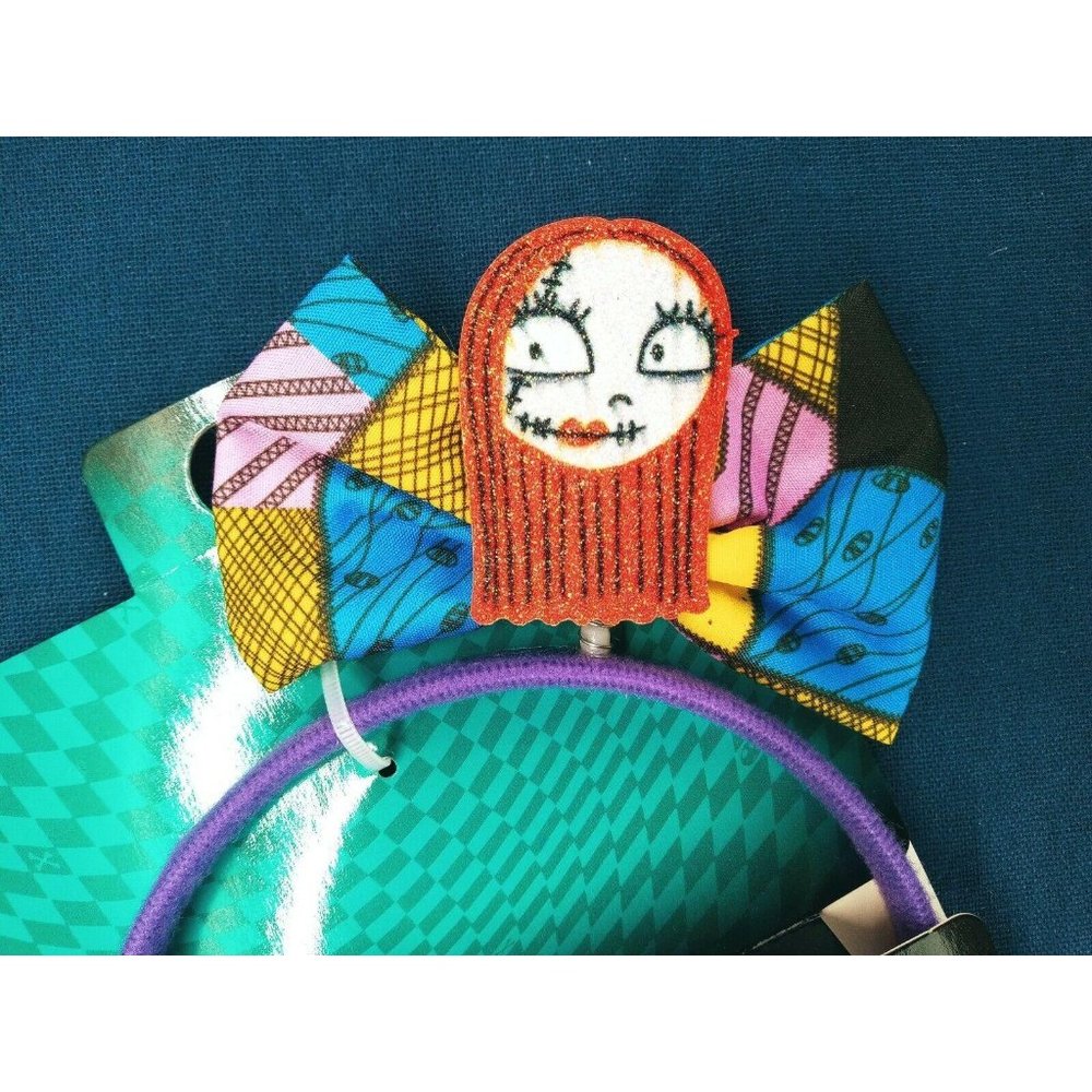 Disney The Nightmare Before Christmas Sally Headband New Bow Glitter Cosplay Tim - Picture 2 of 4